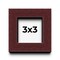 Square Shadow Box 1.5" Depth Brown Picture Frame - UV Acrylic, Backing, Hanging Hardware